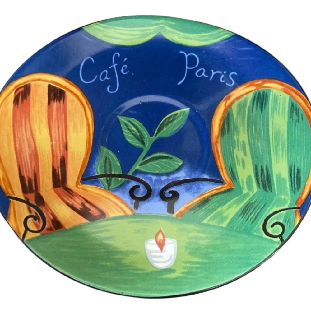 Vintage Sango‎ Cafe Paris Saucers 4914 Discontinued Set Of 4 DW/OV Safe 1994